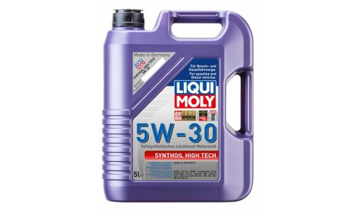 Масло моторное Liqui Moly Synthoil High Tech 5w30 синтетическое, SM/CF, ACEA C3, универсальное, 5л, арт. 9077