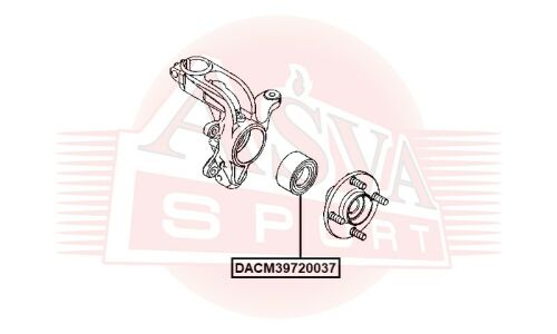 Подшипник ступицы колеса Asva, арт. DACM39720037