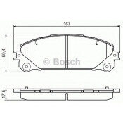 Колодки тормозные дисковые Bosch, передние, комплект на ось (4 шт), арт. 0 986 495 169