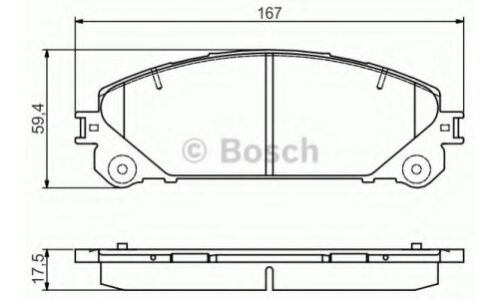 Колодки тормозные дисковые Bosch, передние, комплект на ось (4 шт), арт. 0 986 495 169
