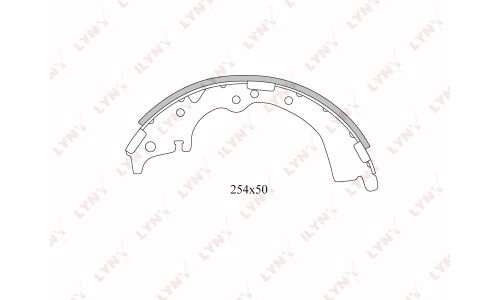 Колодки тормозные барабанные LYNXauto, комплект на ось (4 шт), арт. BS-7515