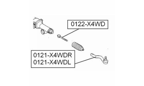 Тяга рулевая Febest, арт. 0122-X4WD