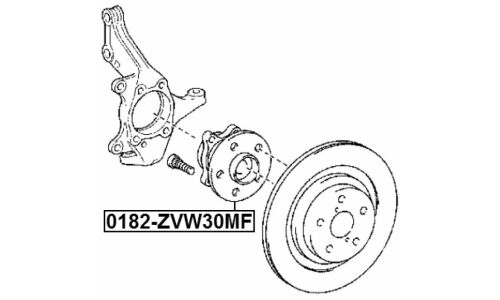 Ступица колеса Febest, арт. 0182-ZVW30MF