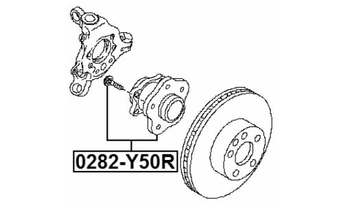 Ступица колеса Febest, задняя, арт. 0282-Y50R