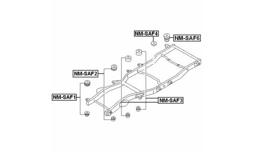 Подушка подрамника Febest, арт. NM-SAF6