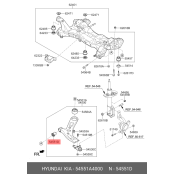 Сайлентблок рычага подвески | перед прав Hyundai/Kia, арт. 54551A4000