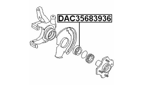 Подшипник ступицы Febest, арт. DAC35683936