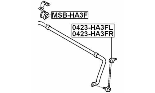 Втулка Febest, арт. MSB-HA3F