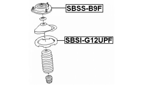 Опора стойки Febest, арт. SBSS-B9F
