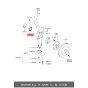 Подшипник ступицы колеса | перед Hyundai/Kia, арт. S5172038110