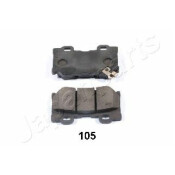 Колодки тормозные дисковые Japan Parts, задние, комплект на ось (4 шт), арт. PP-105AF