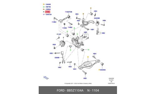 Ступица колеса Ford, задняя, арт. BB5Z1104A