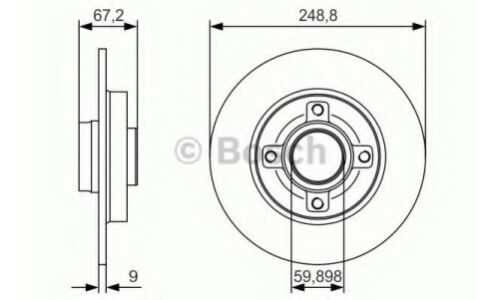 Диск тормозной Bosch, задний, арт. 0 986 479 S42