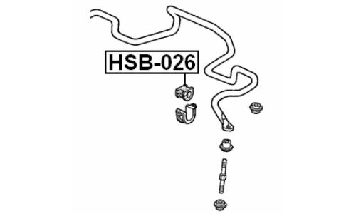 Втулка стабилизатора Febest, арт. HSB-026
