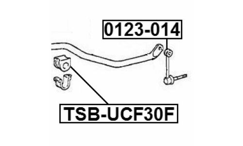 Втулка стабилизатора Febest, арт. TSB-UCF30F