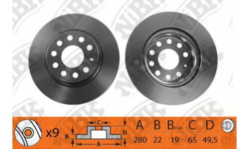 Диск тормозной NiBK, арт. RN1179