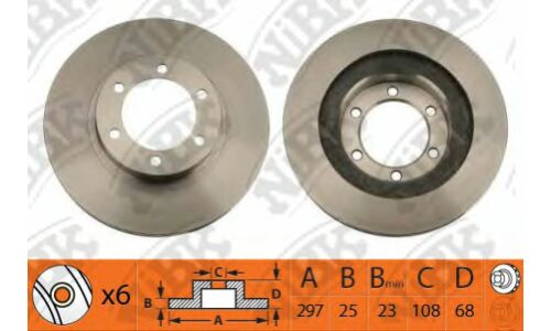 Диск тормозной NiBK, арт. RN1319