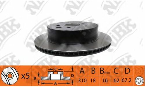 Диск тормозной NiBK, арт. RN1439