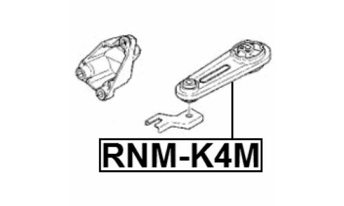 Подушка двигателя | зад прав/лев Febest, арт. RNM-K4M