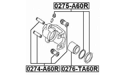 Поршень тормозного суппорта Febest, задний, арт. 0276-TA60R