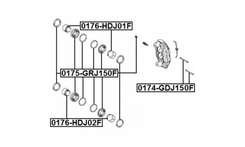 Поршень тормозного суппорта Febest, передний, арт. 0176-HDJ01F