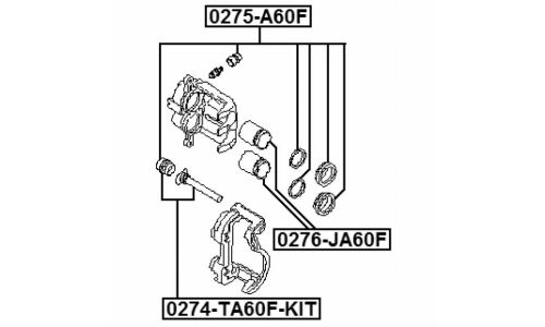 Поршень тормозного суппорта Febest, передний, арт. 0276-JA60F
