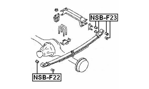 Втулка рессоры Febest, арт. NSB-F22