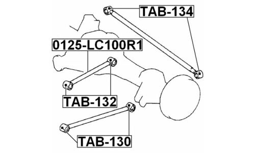 Тяга подвески Febest, арт. 0125-LC100R1