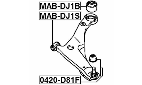Опора шаровая Febest, передняя, нижняя, арт. 0420-D81F