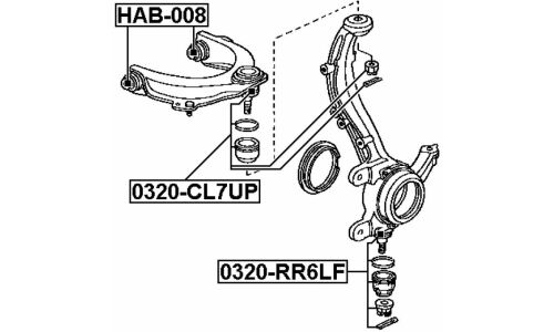 Опора шаровая Febest, передняя, нижняя, арт. 0320-RR6LF
