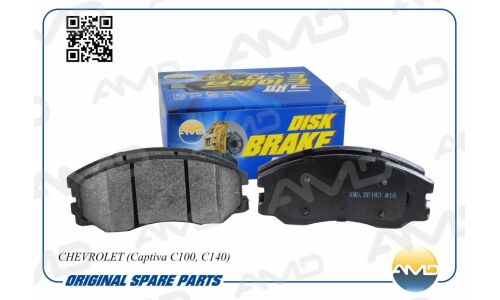 Колодки тормозные дисковые AMD, передние, комплект на ось (4 шт), арт. AMD.BF183