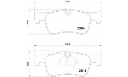 Колодки тормозные дисковые Brembo, комплект на ось (4 шт), арт. P06078
