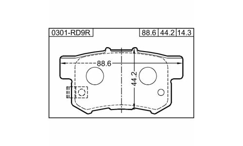 Колодки тормозные дисковые Febest, задние, комплект на ось (4 шт), арт. 0301-RD9R