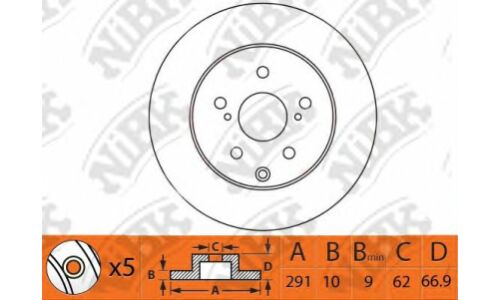 Диск тормозной NIBK