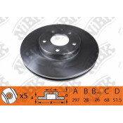 Диск тормозной NiBK, арт. RN1516