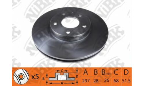 Диск тормозной NiBK, арт. RN1516