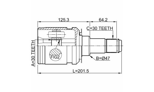ШРУС Febest, передний, внутренний, арт. 0111-GRJ150