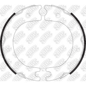 Колодки тормозные барабанные NiBK, комплект на ось (4 шт), арт. FN2298