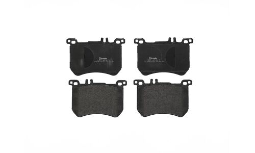 Колодки тормозные дисковые Brembo, комплект на ось (4 шт), арт. P50111