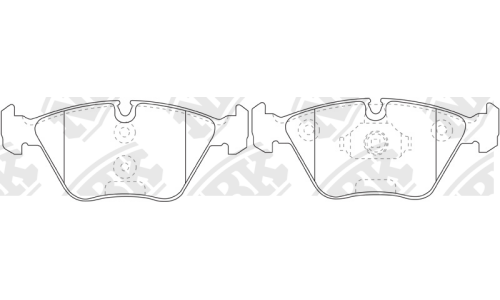 Колодки тормозные дисковые NIBK Original, передние, комплект на ось (4 шт), арт. PN0012W