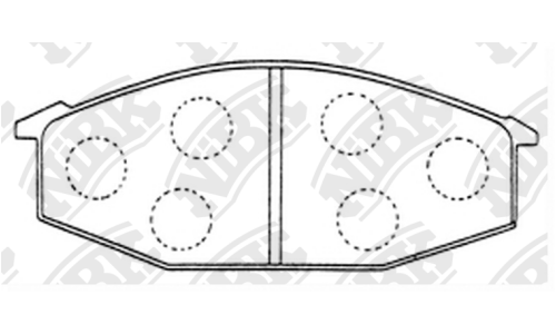 Колодки тормозные дисковые NiBK, передние, комплект на ось (4 шт), арт. PN1052