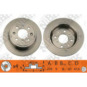 Диск тормозной NiBK, арт. RN1052