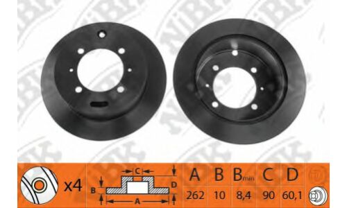 Диск тормозной NiBK, арт. RN1158