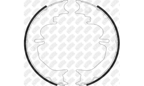 Колодки тормозные барабанные NiBK, комплект на ось (4 шт), арт. FN0642