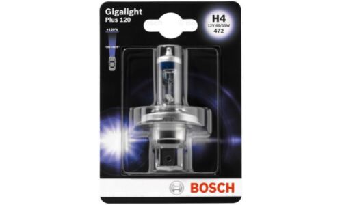 Лампа галогенная Bosch Gigalight Plus120 H4 (P43t, T16), 12В, 60/55Вт, 3200К, 1 шт, арт. 1 987 301 109