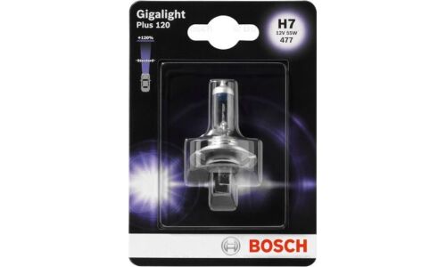 Лампа галогенная Bosch Gigalight Plus 120 H7 (PX26d, T11), 12В, 55Вт, 1 шт, арт. 1 987 301 110