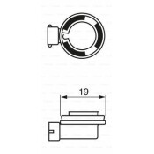Лампа галогенная Bosch H11 (PGJ19-2, T11), 12В, 55Вт, 3200К, 1 шт, арт. 1 987 301 339