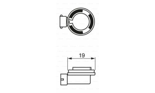 Лампа галогенная Bosch H11 (PGJ19-2, T11), 12В, 55Вт, 3200К, 1 шт, арт. 1 987 301 339