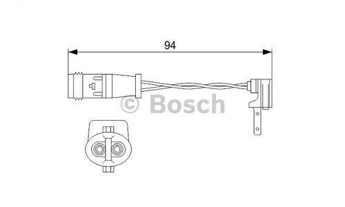 Сигнализатор, износ тормозных колодок Bosch, арт. 1 987 474 553