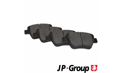 Колодки тормозные дисковые JP Group, задние, комплект на ось (4 шт), арт. 1163707210